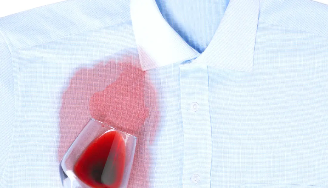 red wine stain on shirt