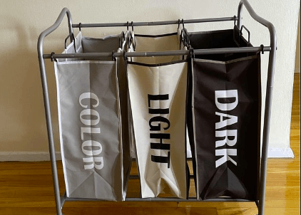 use a laundry sorter to separate laundry