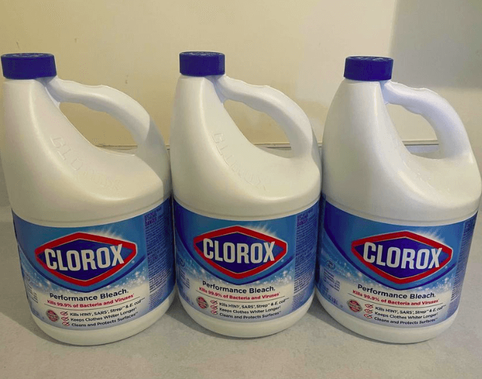 use clorox to remove dye stain