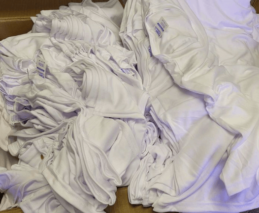 White Polyester Tshirts
